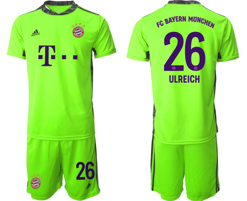 Men 2020-2021 club Bayern Munich fluorescent green goalkeeper #26 Soccer Jerseys->bayern munich jersey->Soccer Club Jersey